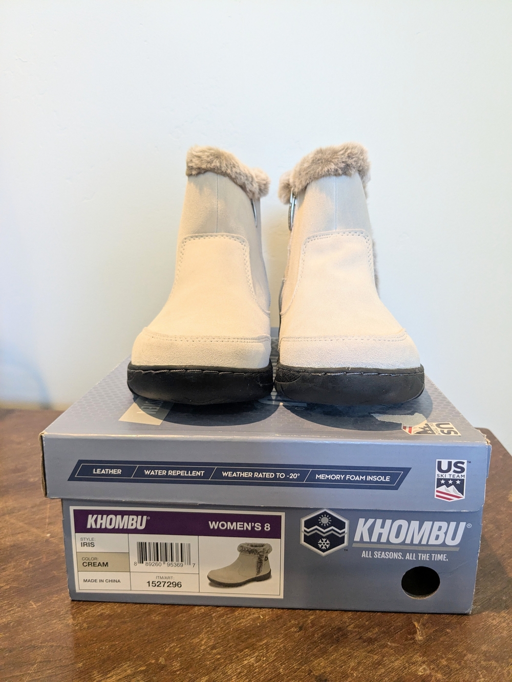 Khombu Cream Faux Fur Winter Boots - Women's 8